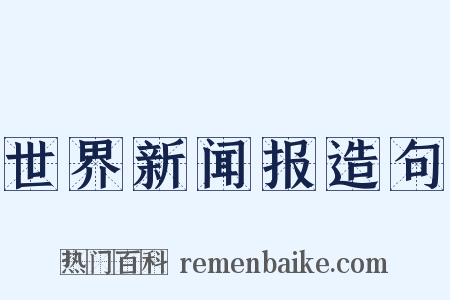 世界新闻报造句是什么意思的图片